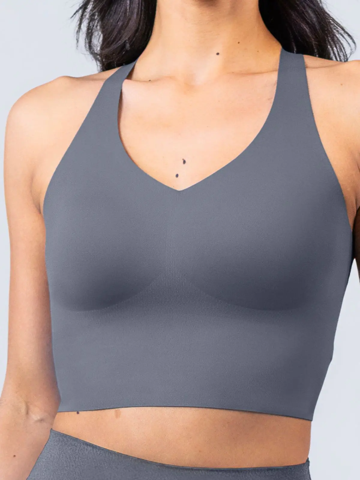 Women's Boss Longline Bra - Modesty Design, 1" Lift, Steady Grey