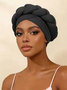 Women's Braided Headscarf Hat, Elegant Accessory, Middle Eastern Style, African Fashion Daily Wear, Stylish Hair Cover