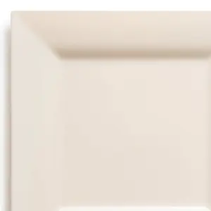 Ivory Square Plastic Dinner Plates (9.5")