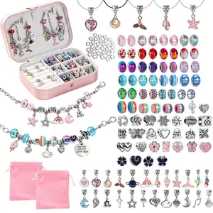 153pc DIY Jewelry Making Kit, Includes Jewelry Gift Box, DIY Mixed Beads, DIY Pendant and Bracelet Making Set for Girls, Suitable for Women's Bracelet Making, Birthday, Valentine's Day, Christmas Gift