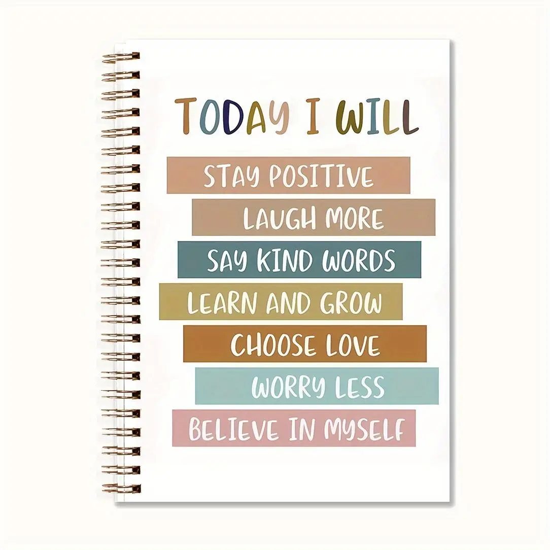 Daily Encouragement Journal, 1 Count 50 Pages Uplifting Quotes & Positive Mindset Notebook, Inspirational Gifts for Friends Counselors Therapists