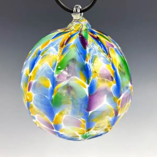Boise Art Glass Holiday Glass Ornament -Blueberry Mix