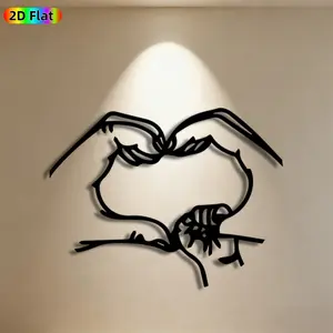 1pc Heart-Shaped Hands Metal Wall Art, Warm Heart Statue Mural, Ideal Gift for Valentine's Day, Wedding, Love Decor Enthusiasts, Rust-Resistant Metal Wall Decor Wall Sculptures, Perfect for Bedroom Wall & Garden Fence Romantic Home Enthusiasts