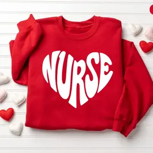 Heart Nurse Valentine Sweatshirt, Valentines Day Gift, RN Heart Shirt, Valentine Nursing Sweater, Nicu Labor Peds Gift, Nurse Valentine Gift