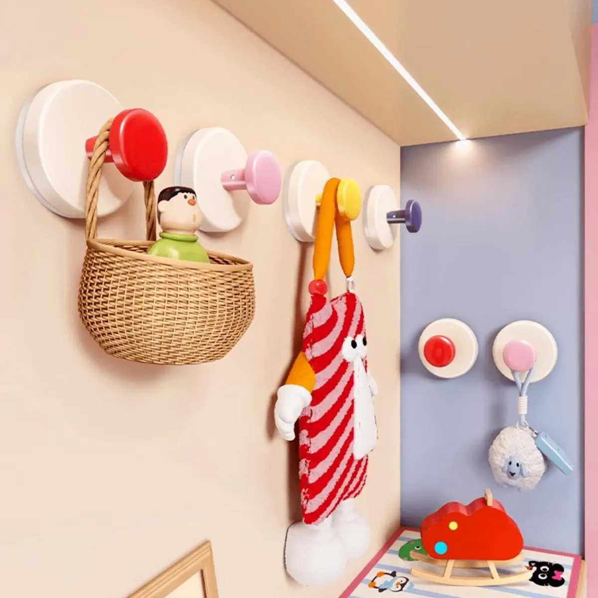 Suction Cup Hook, Wall Mounted Hook, Punch Free Hook, Storage Hooks, Wall Mountable, Home Organizer for Key, Hat, Bag, Clothes, Home Decor, Room Decor