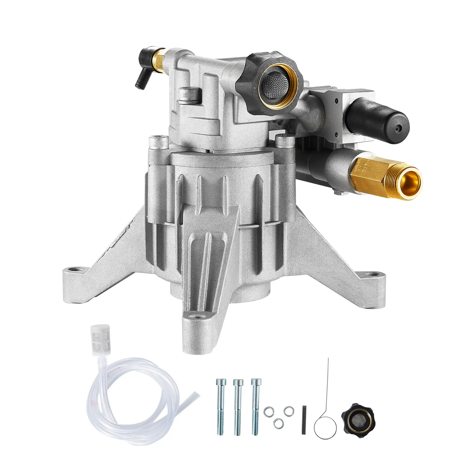 【summerfinds】VEVOR Pressure Washer Pump, 7/8" Shaft Vertical, 2400 PSI, 2.5 GPM, Replacement Power Washer Pumps Kit with Hardware and Siphon Tube, Compatible with RYOBI, Honda, PowerStroke, Briggs and Stratton, Outlet