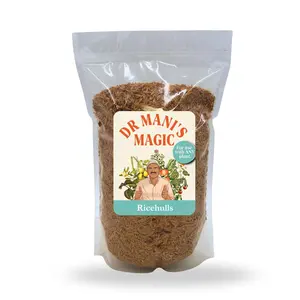 Rice Hulls | Dr Mani's Magic | Clean-Look Organic Mulch | Blocks Weeds, Algae & Insects
