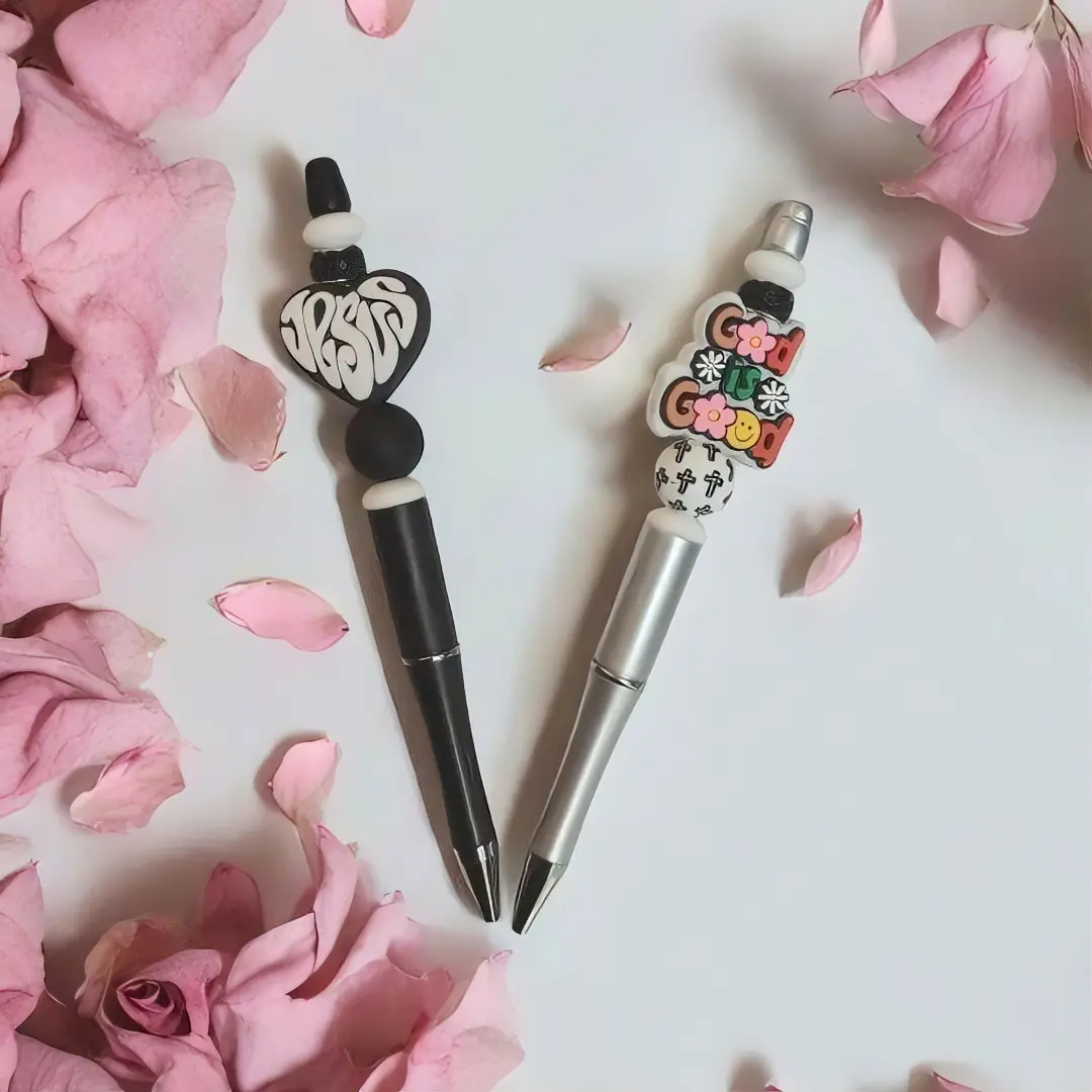 God is Good Pens in Black, Pink, and Silver Colors - Perfect for Writing and Note-Taking