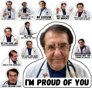 Pack of 12, Dr Now Magnets Fridge, Dr Nowzaradan Book, Refrigerator Magnets Decorative - 3" × 3" Strong Black Text, Motivational Diet Helper -Funny Refrigerator Magnets, Fridge Magnets Strong Aleena Enterprises LLC