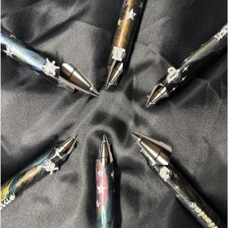 Artistic Writing Utensil - Unique Design with Decorative Elements and Colorful Accents, Ideal for Writing and Decorative Use