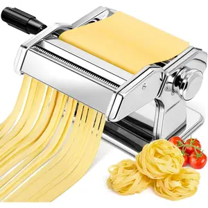 Stainless Steel  Pasta Maker Machine, Pasta Roller and Cutter with 7 Adjustable Thickness Settings,  Kitchen Utensils Detachable