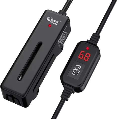 hygger Mini Fish Tank Submersible Heater 20W/75W for 1 -15Gallons Desktop Betta Aquarium Heater with Digital Display Controller Adjustable Temperature