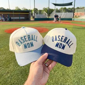 Baseball Mom Embroidered Hat, Vintage Sports Team Gift, Retro Game Day Headwear