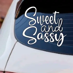 Sweet & Sassy Decal Car Mirror Sticker, Mirror, Window Decorative Sticker, Vinyl Decal, Car Accessories