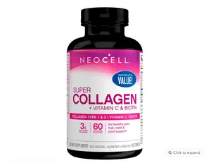 NeoCell Super Collagen Peptide + VC and Biotin, 3 grams of Collagen per serving, Gluten Free, Hair, Skin, Nails Dietary Supplement, 180 Tablets Women's Probiotic Women's Probiotics