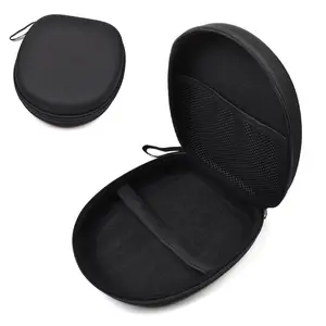 Black Color Hard Shell Large Carrying Headphones Case/Headset Travel Bag Headphone Carrying Case Shockproof Headset Pouch Capacity Handheld Earphone Container With JBL Tune 520BT 510BT 770NC Sony WH-CH520 MDR-ZX110 Soundcore Q20i TOZO HT2 etc