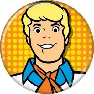 Scooby-Doo Fred Buttons 1.25" Round - Assorted Colors, Easy to Use, Ideal for Crafting and Decorating