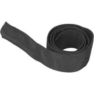 Rope Sleeve, Polyester Winch Rope Protective Sleeve Black Universal Trolling Motor Cable Sleeve for 5cm/1.97in Width Cable Line(2M)