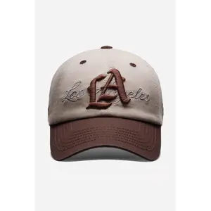 LA Logo Dad Hat | Natural & Brown