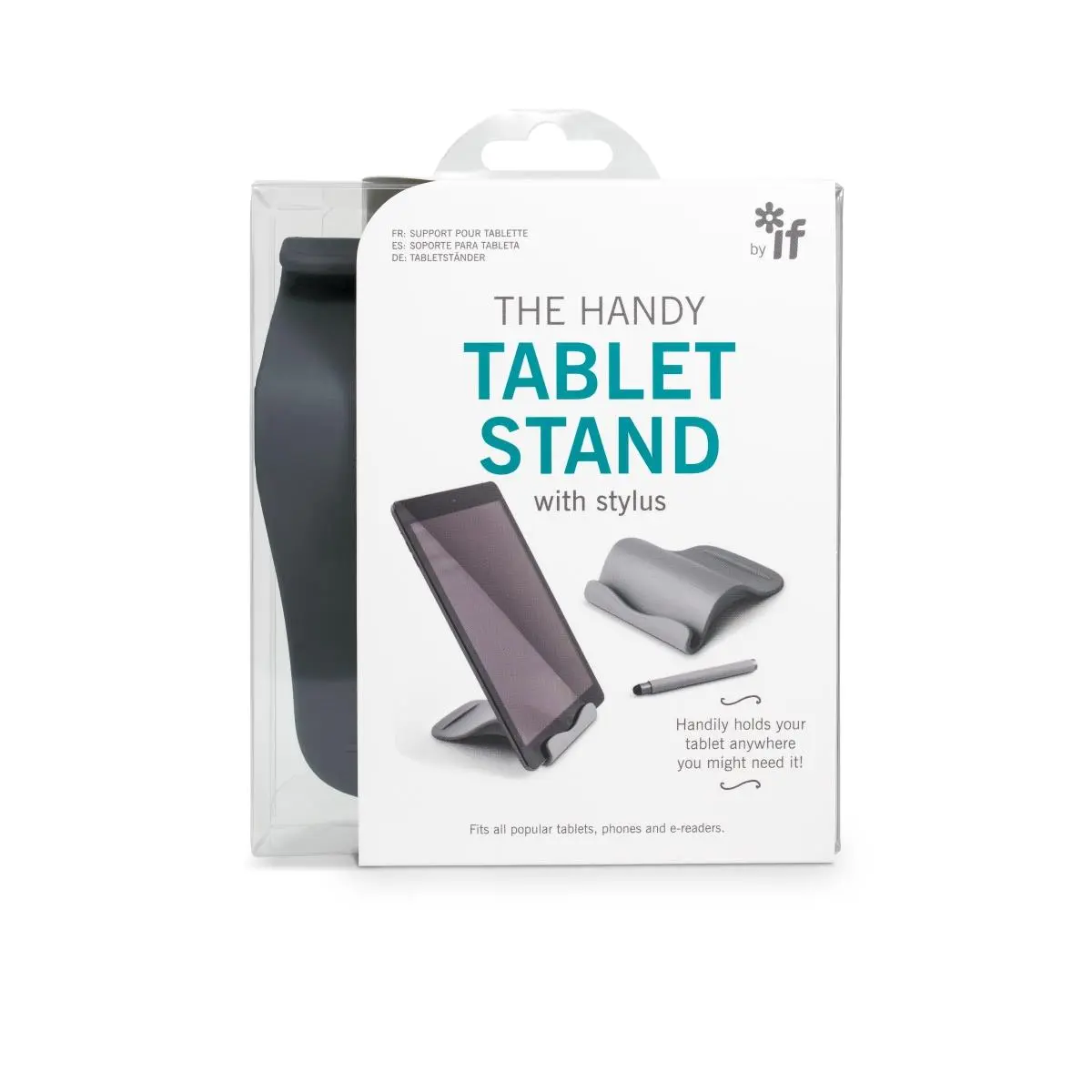 Handy Plastic Tablet Stand with Stylus, Grey, Standalone Tablet & Computer Accessories (Compatible with USA 32501)