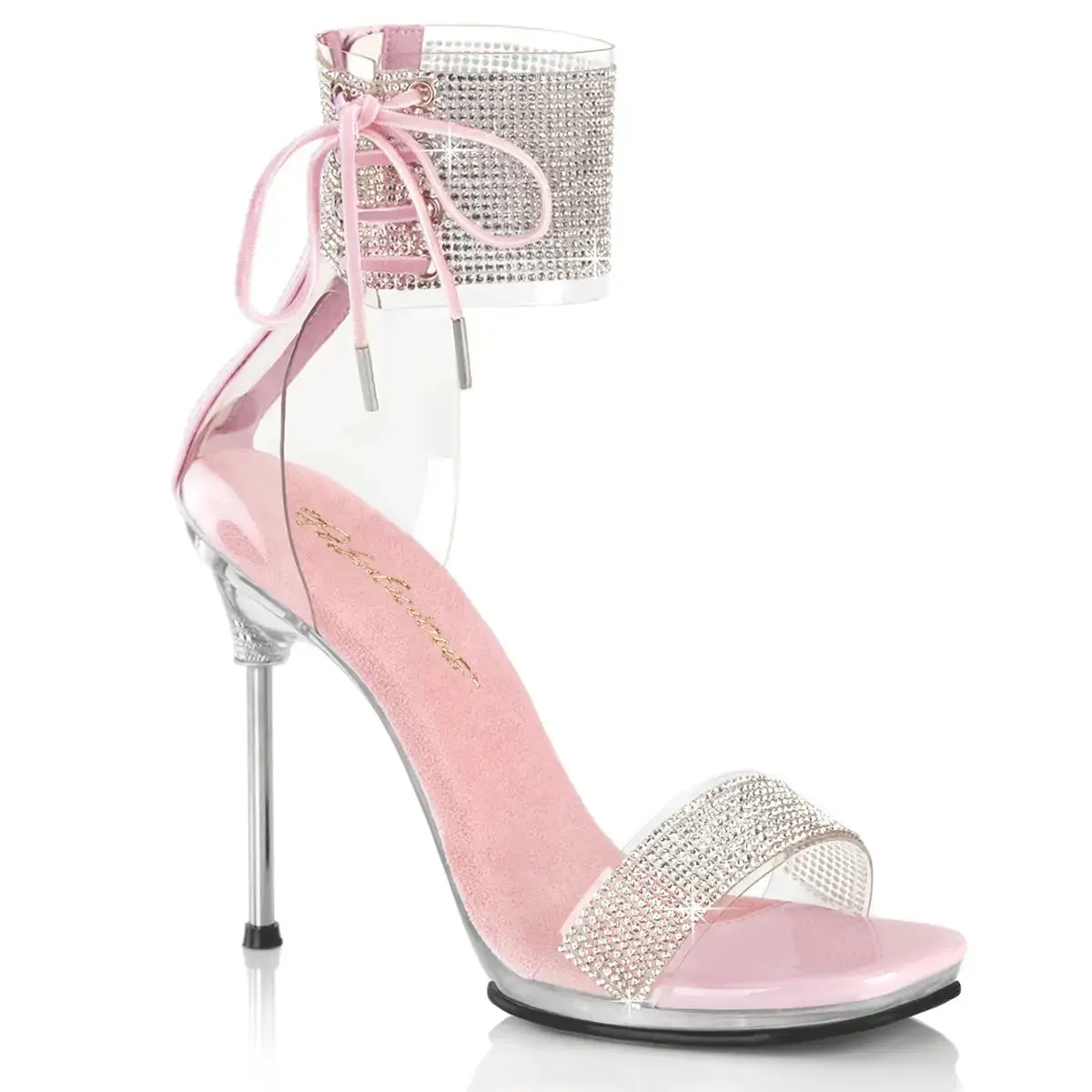 Fabulicious Chic-47 Women's Heeled Sandal Clear/Baby Pink