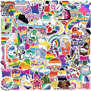 200 PCS LGBTQ+ Pride Stickers Bulk - Waterproof Vinyl Decals for Water Bottles, Laptops, Journal | Rainbow Trans Bi Lesbian Gay Pride Accessories for Celebration Parades & Party Supplies