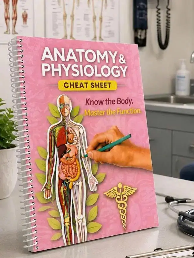 **Anatomy & Physiology Cheat Sheet | 110-Page Nursing A&P Study Guide, Medical Terminology, Body Systems & Essential Clinical Reference**