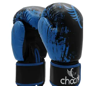Boxing Gloves for Kickboxing Punching Bag Sparring Glove Rex Leather Blue