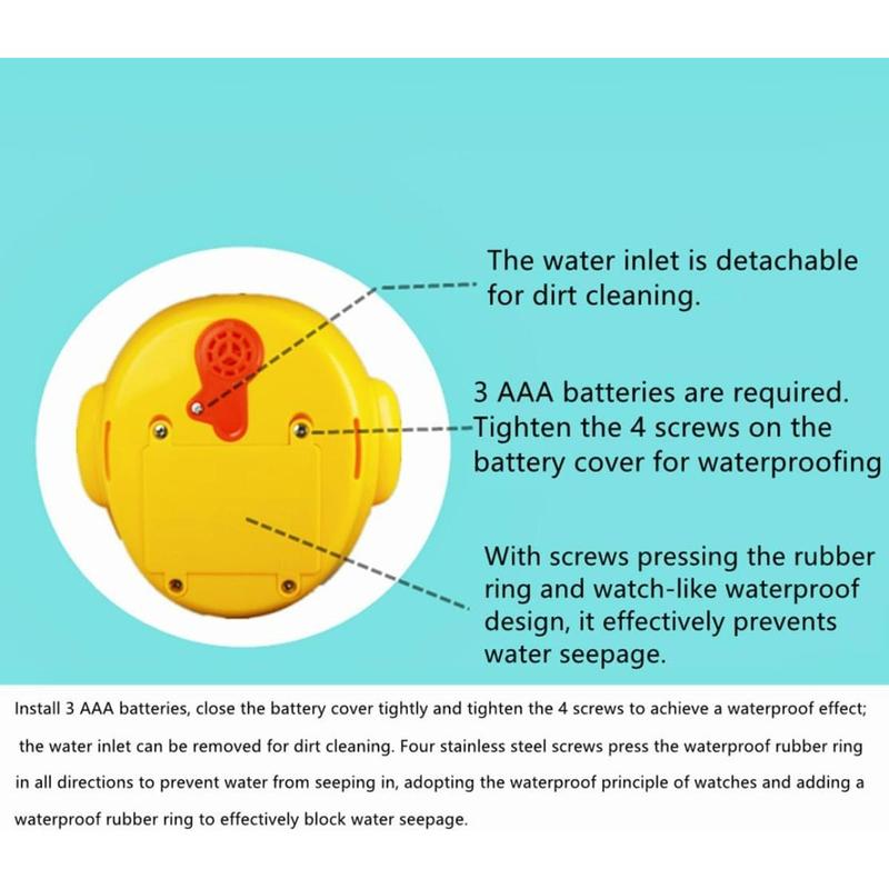 Baby Duck Fountain Bath Toy with 360° Rotating Spray & Dual-Mode Switch for Early Learning Unisex