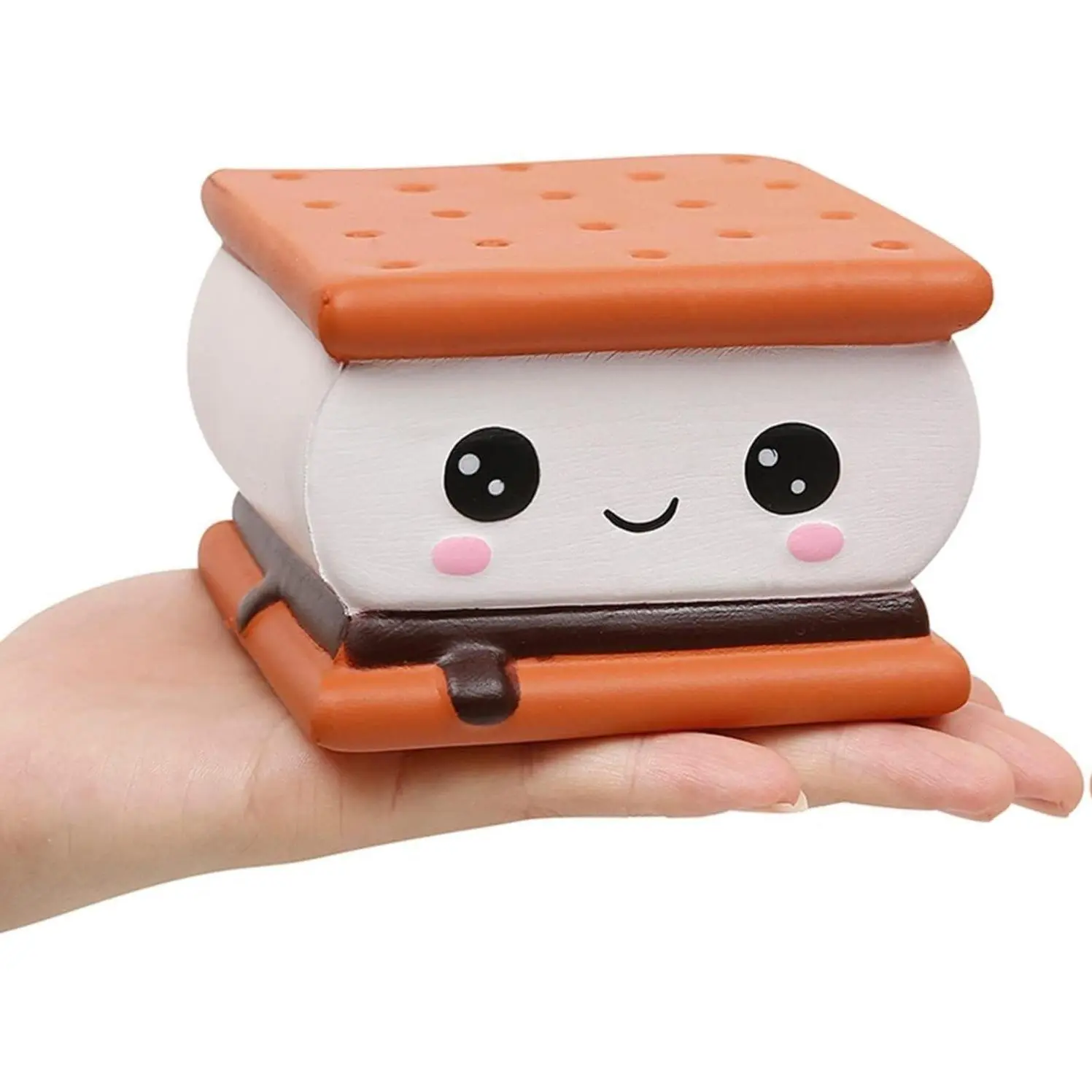 Anboor S'more Slow Rising Squishies, Realistic Sandwich Cookie Scented Soft Squeeze Toy, Stress Relief Fidget Toy Cute Gift For Kids Adults