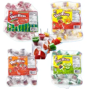 Vasi Rico 20 pc Assorted Flavors Lollipops in Cup with Chili Snack Candy Sweet Bonbon Sweet Bonbon