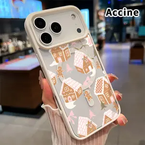 Magnetic Phone Case for iPhone 17 Pro Max 16 Plus 15 14 13 12 11 Air E Gingerbread Dreamscape Transparent Acrylic Scratch-resistant skin-friendly feel Smartphone Cover for