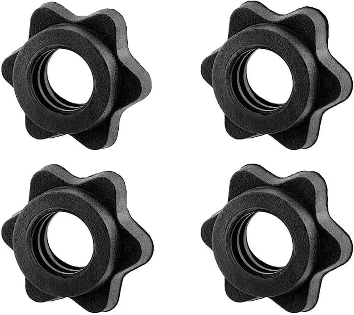 Dumbbell Collars 1 inch Dumbbell Hex Nut Barbell Collar Clamps Weight Clips for Dumbbells,Spinlock Collars for 1 Inch Standard Barbells Bars Sports Weight Lifting Fitness
