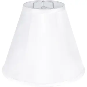White Bell Medium Lamp Shades for Table Lamp 6"Top x 13"Bottom x 9.8"High(Spider) Traditional Lampshades for Table & Bedside Lamp Replacement Lampshade Assembly Required Handmade