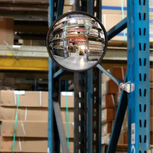 Global Industrial 670545 Round Acrylic Convex Mirror Indoor 12 in. 160 deg Viewing Angle