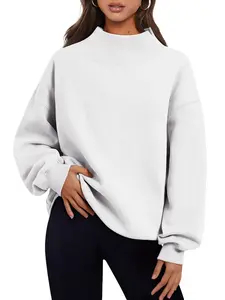Women's Half High Neck Loose Pullover Sweatshirt, Multiple Colors Available, Comfortable Skin-Friendly, Casual Daily Wear, Super Versatile