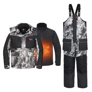 Piscifun Ice Fishing Suit,3 in 1 Heated Jacket,Waterproof Fishing Bib Sale