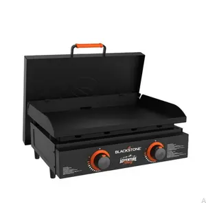 Blackstone Adventure Ready Outdoor Griddle, 2-Burner 22" Propane Flat Top Grill with Cover, Black