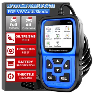 5600 OBD2 Scanner for VW Audi Skoda, ABS SRS EPB Code Reader Diagnostic Tool with Oil Reset, Battery Registration, Throttle Learning, Lifetime Free Update
