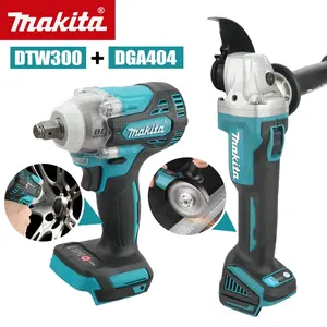 Makita18VBrushless DGA404 Angle Grinder&DTW300Wrench Cordless,Ultra-Portable for HomeRenovations,DIY Projects&Construction Sites