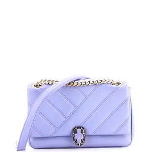 Pre-owned Bvlgari Leather Shoulder Bags Serpenti Cabochon Shoulder Bag Diagonal Quilted Small by Rebag