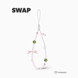 Strawberry Matcha｜Phone Charm with swappable clasp system (limited edition)