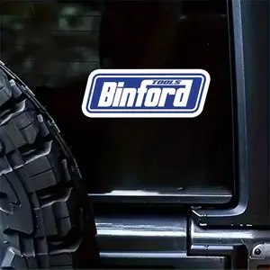 1PC  5-inch "Binford" tool brand sticker, suitable for toolbox, garage decoration, handmade, anti-UV and anti-scratch, remove no residue, show brand loyalty