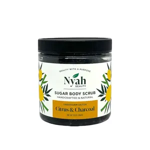 Nyah Beauty Citrus and Charcoal Underarm Sugar Scrub for Body Care