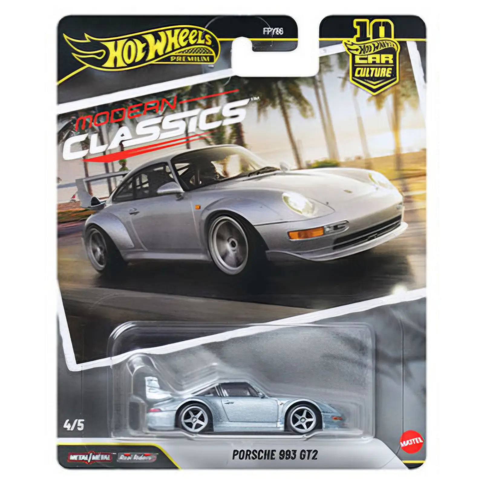 Hot Wheels Car Culture 2026 Modern Classics, Porsche 993 GT2, 1:64 Scale, Collectible Diecast Model Car