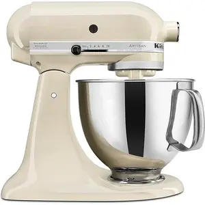 KitchenAid Artisan Series 5 Quart Tilt Head Stand Mixer with Pouring Shield KSM150PS, Almond Cream