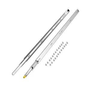 【fathersdaygift】VEVOR Heavy Duty Drawer Slides 60inch,1 Pair Locking Drawer Slides 250lbs Load CapacitySide Mount Ball Bearing3-Fold Full Extension