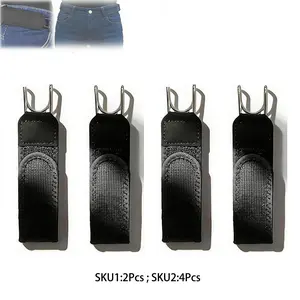 Unisex Elastic Invisible Waist Belt, Adjustable Velcro, Outdoor Work Daily Casual Edc Belt, 2-4 Pieces