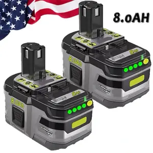 100% NEW 8.0Ah 18V Battery P108 One Plus For RYOBI 18 Volt High Performance Lithium-Ion FAST SHIPPING