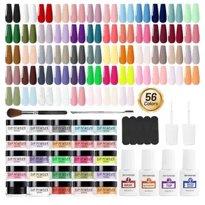 32 Color Dip Nail Powder Starter Kit 36 Bottle Blue Cheese Yellow Nail Dip Powder Kit with Base Top Coat Activator Dip Powder Kit for French Nail Art Manicure DIY Salon
